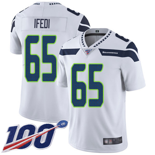 Seattle Seahawks Limited White Men Germain Ifedi Road Jersey NFL Football #65 100th Season Vapor Untouchable->seattle seahawks->NFL Jersey